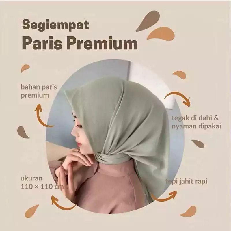 PREMIUM PARIS SQUARE HIJAB/PREMIUM PARIS HIJAB/OLD SCHOOL PARIS HIJAB