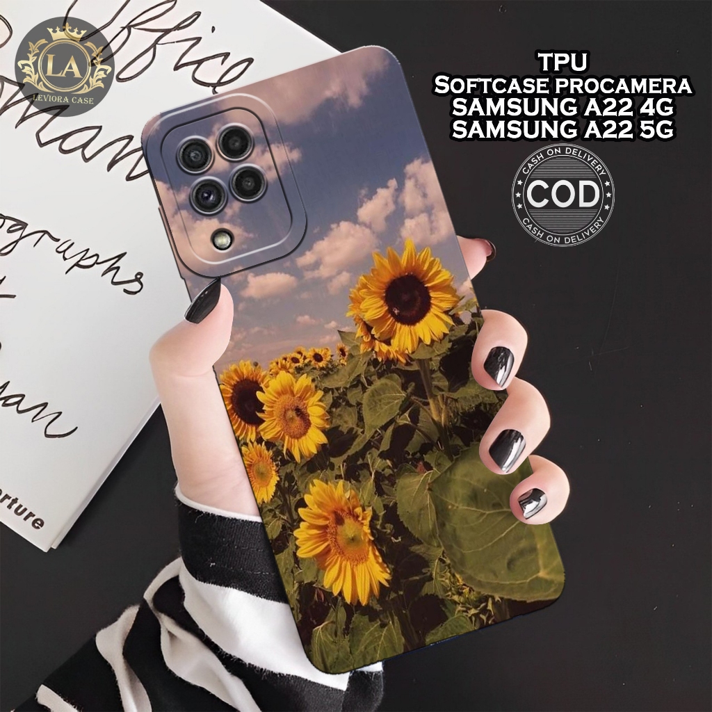 เคส Samsung A22 4G / 5G ล่าสุด - เคส Leviora - เคสดอกไม้แฟชั่น - เคส Samsung A22 4G / 5G Softcase - 