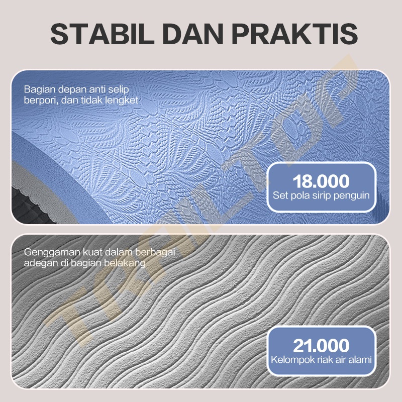 TrailTop เสื่อโยคะ TPE เสื่อกีฬาเสื่อโยคะกันลื่นพรมกีฬาหนา