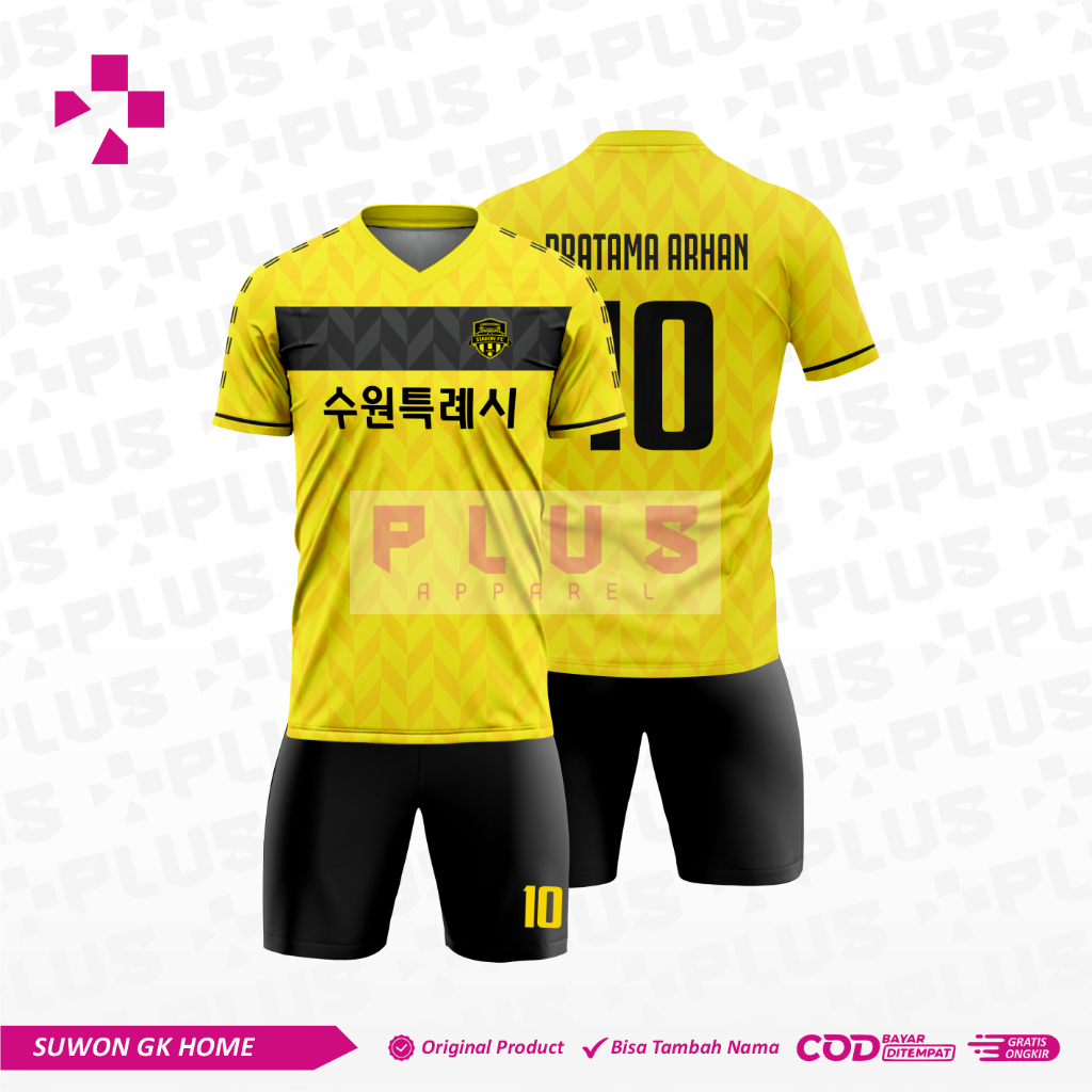 PLUS_ Jersey suwon gk home 2025 พิมพ์เต็มพรีเมี่ยม การติดตั้งชื่อและหมายเลขฟรีล่าสุด