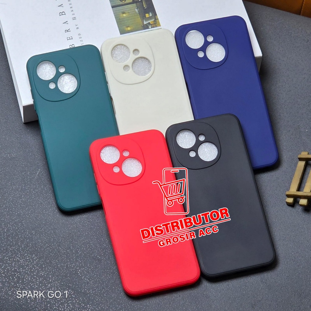 TECNO SPARK GO 1 กรณี MACAROON SQUARE EDGE SOFT CASE LIQUID EDGE TECNO SPARK GO 1 MS-1