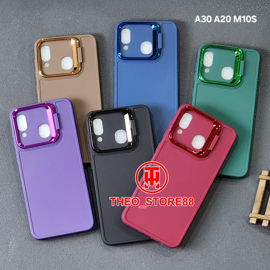 SAMSUNG A30 CASE MACAROON KICKSTAND CAMERA CASE STAND CAMERA SAMSUNG A30