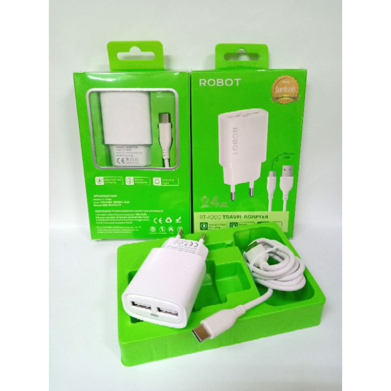ROBOT & REDSKULL RSC05 MICRO 1.5A ใหม่ RT-K7SC TYPE-C 1.2A & RT-K9SC TYPE-C 2.4A & RT-K8B TYPE-C 2.4
