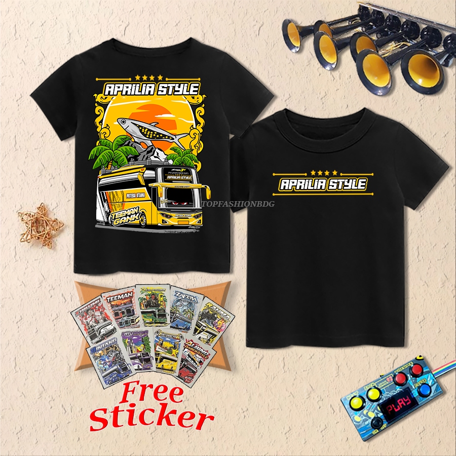 APRILIA Jetbus 5 Bus เสื้อยืด, Bus Mania Vector เสื้อสําหรับเด็กผู้ชาย, Tellet Bus 1-17 ปี