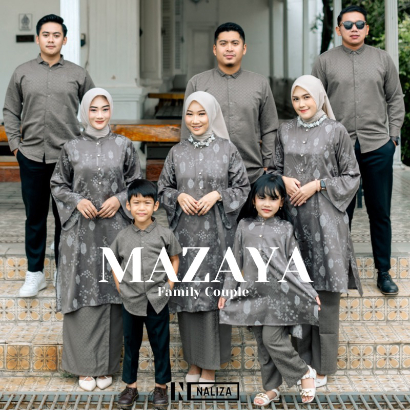 Naliza - Mazaya Family Set Couple / Family Srimbit / Family Couple Clothes / Couple Outfit