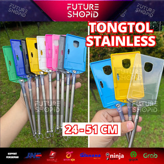 Tongtol Stainless Tongkat Tol Besi Tongtoll Kartu Etoll E Money Flazz Toll Adjustable Stenlis Steel Mudik