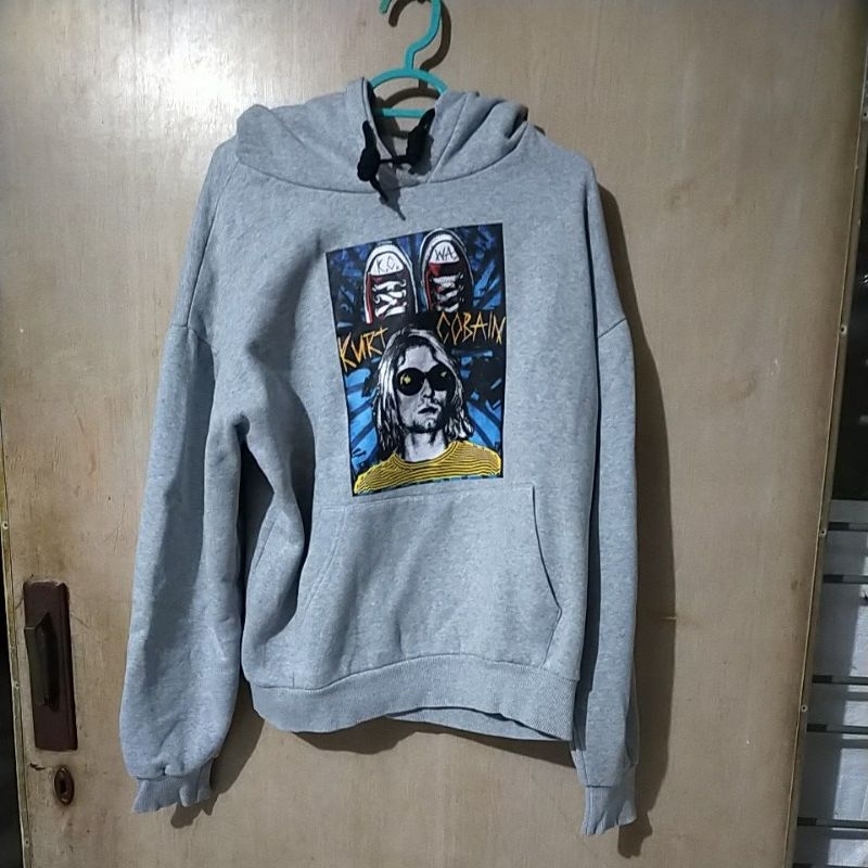 เสื้อฮู้ด curt cobain nirvana แฟชั่นไม่มีป้าย