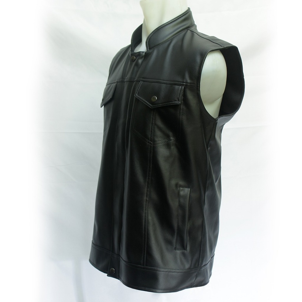 เสื้อกั๊กหนังกึ่งหนังสําหรับผู้ชาย 124 MOTORCYCLE VEST รูปที่ 8