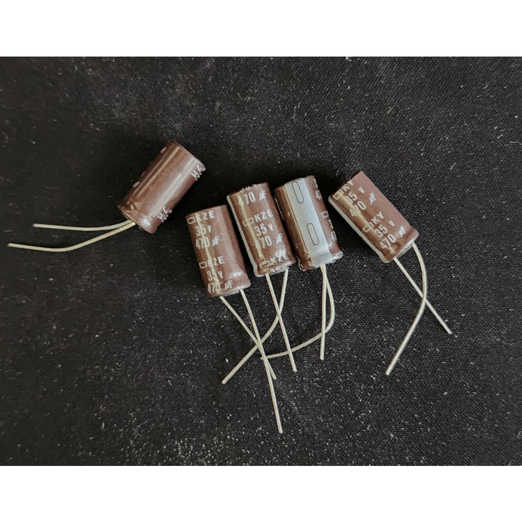 Elco Capacitor 470uf 35v KZE - ราคาต่อ 1 ชิ้น