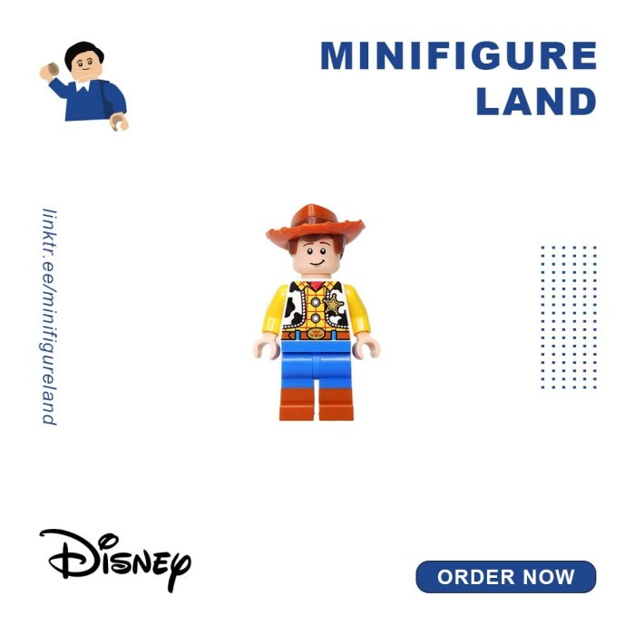 Lego Disney - Woody - ขาธรรมดา เปิดปาก Smile - 43212