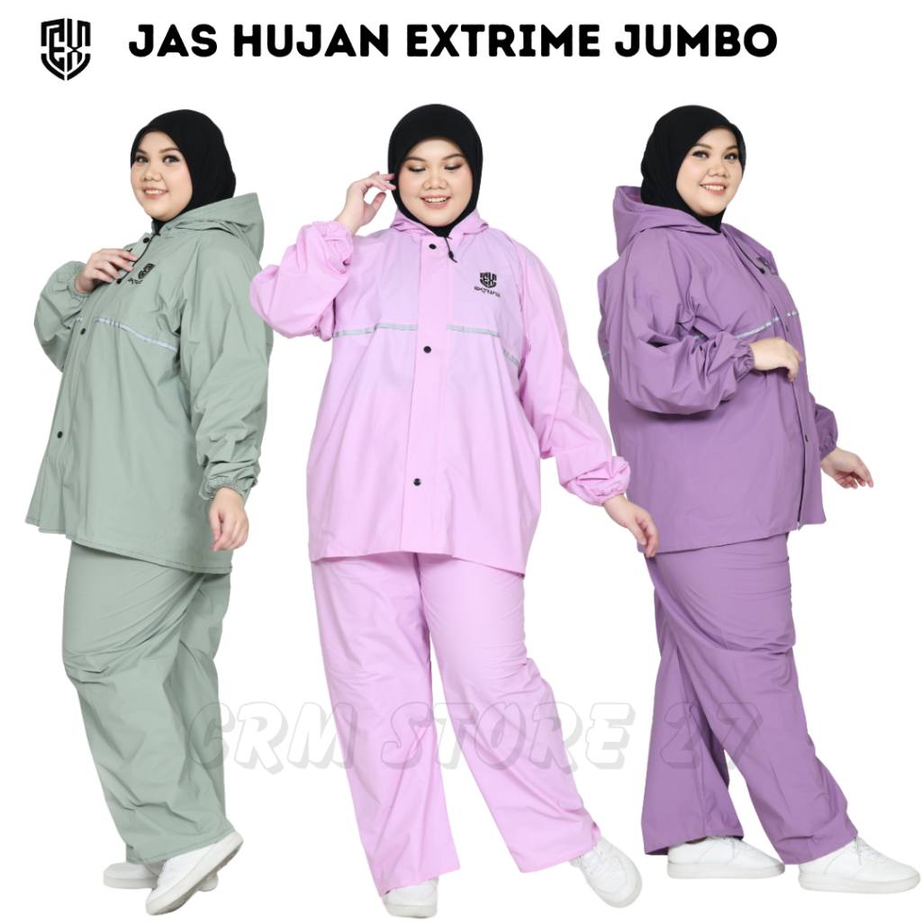 เสื้อกันฝนจัมโบ้ XXXL/4XL สําหรับผู้ชายและผู้หญิง ชุดกันฝนขนาดใหญ่ แข็งแรง ยืดหยุ่น