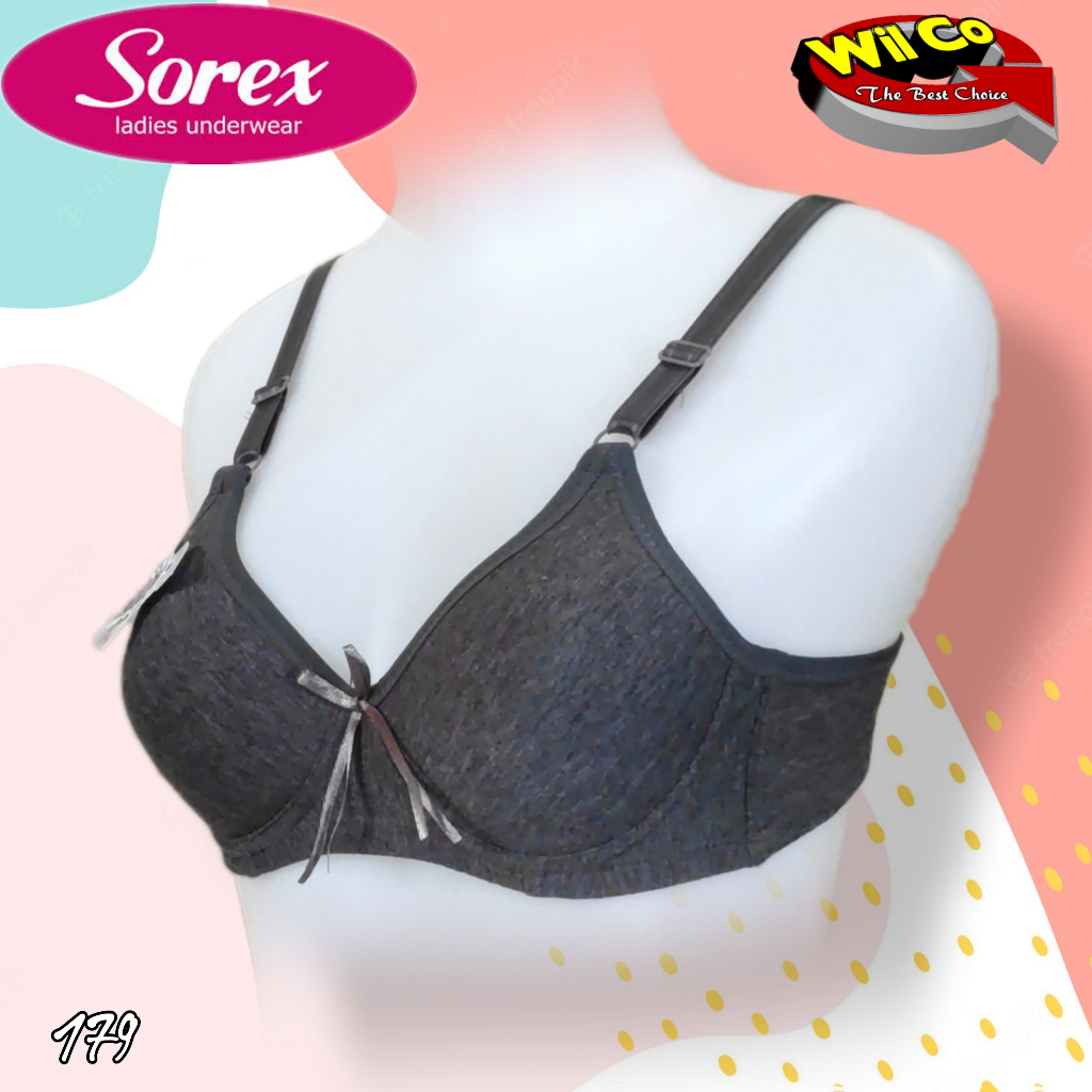 K179 Sorex Bra Foam No Wire Medium Cup B Two Hooks Size 32 - 38