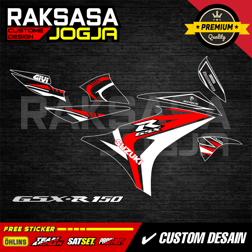SUZUKI GSX 150R STRIPING TRANSPARENT DOFF GLOSSY VINYL ALREADY CUT JUST STICK คุณภาพระดับพรีเมียม - 