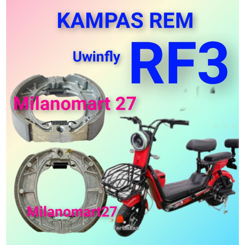 Uwinfly RF3 ผ้าเบรค uwinfly redfish 3 ผ้าเบรคจักรยานไฟฟ้า