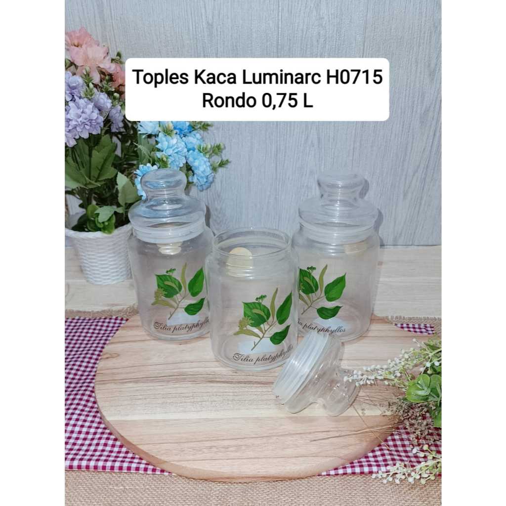 Luminarc H0715 Rondo 0.75L / H0716 Rondo 1L ขวดแก้วทรงกลม (ชิ้น)