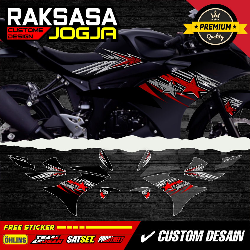 SUZUKI GSX 150R STRIPENT DOFF GLOSSY VINYL ALREADY CUT, JUST STICK IT ON PREMIUM QUALITY - สีที่กําห
