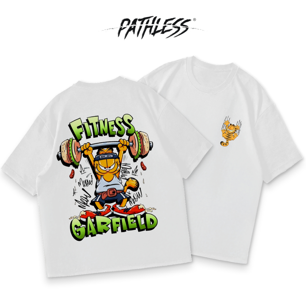 PATHLESS GARFIELD FITNESS เสื้อยืดผ้าฝ้าย 100% Combed 24s