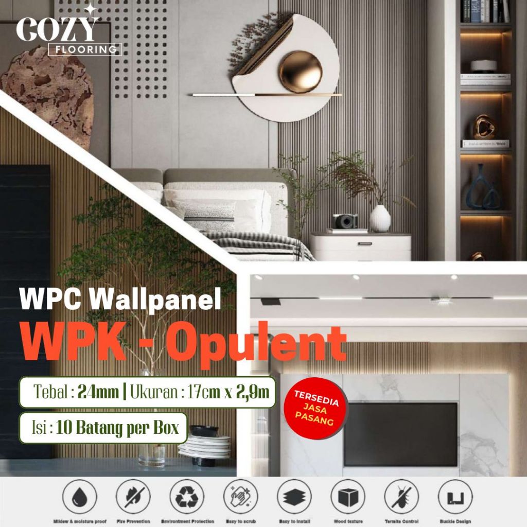 แผงผนัง Wpc รหัส WPK แบบเสริม | ผนังป้องกันการติดตั้งแผงไม้