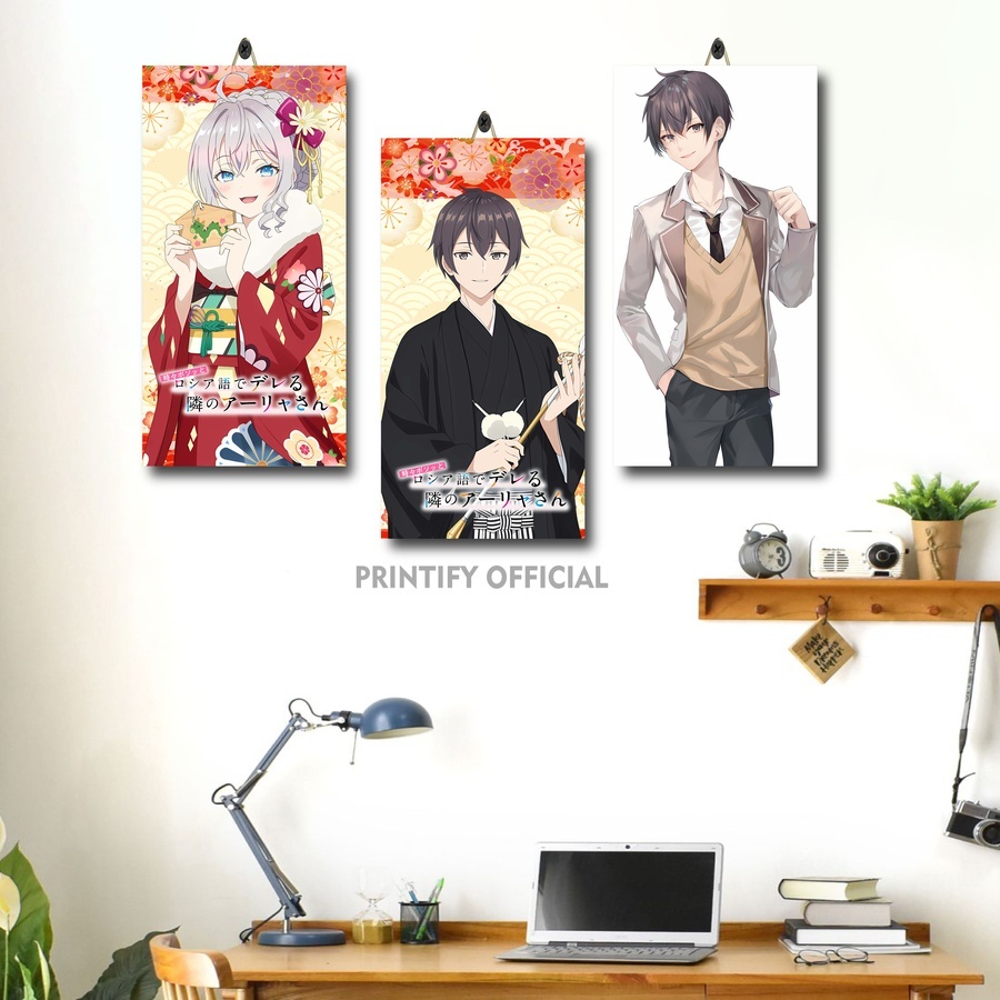 โปสเตอร์ของ Waifu Tokidoki Bosotto Alya-San รัสเซีย | สินค้า Printify | ของตกแต่งห้องผู้ชาย |KHW/CKA