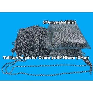 Talikur poly Zebra (h/p) 6mm @1 แพ็ค = rp. 36,700/±500gm
