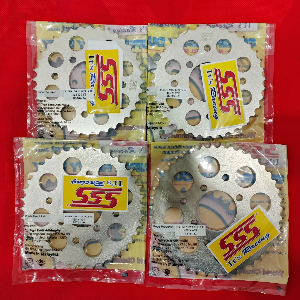 REAR GEAR SSS 428 CHROME SUZUKI SATRIA FU NEW / FU OLD / FU FACELIFT / SATRIA 2T / SMASH / TORNADO S