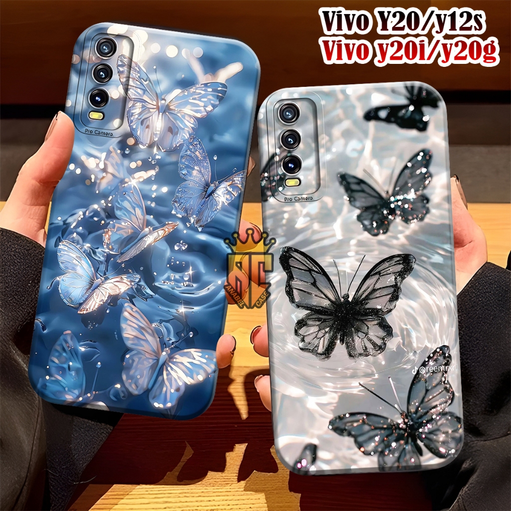 Softcase VIVO Y12S Y20 Y20S Y20A Y20SG Y20I Fashion Case Beautiful Butterfly Motif - เคส Vivo - เคส 