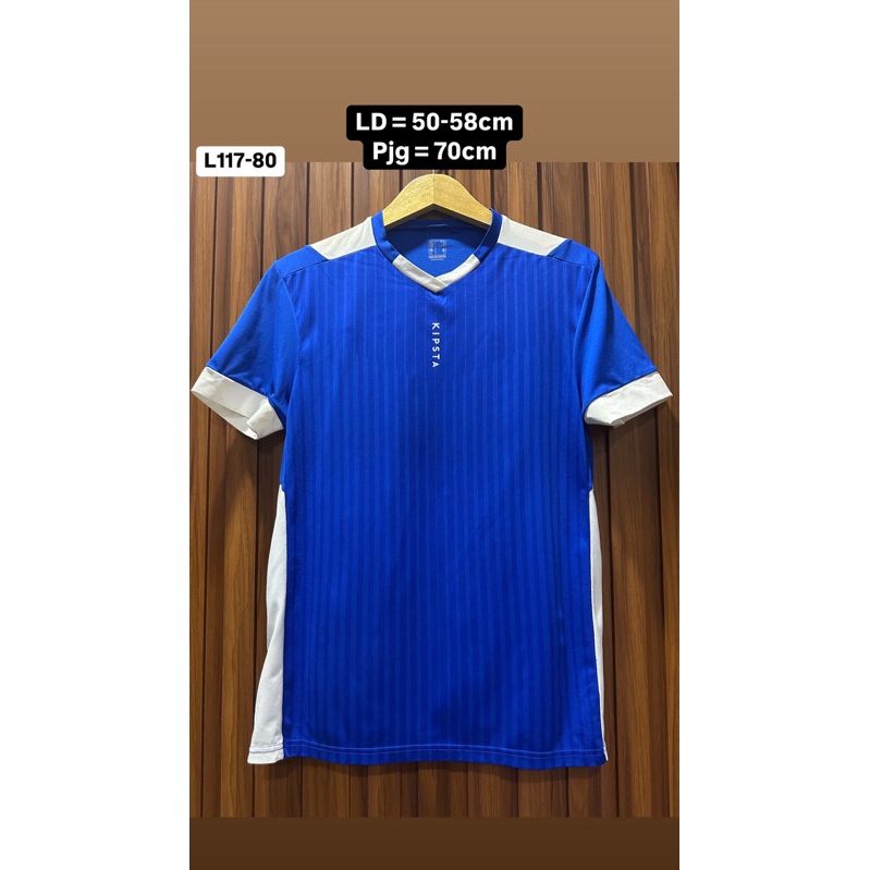 PRELOVED DECATHLON KIPSTA BLUE SPORT JERSEY เสื้อยืดผู้ชายผู้หญิง [L117-80]