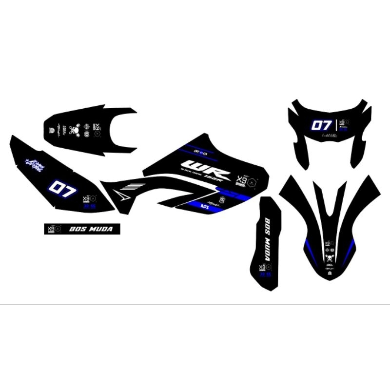 Wr155 สตริป Yamaha wr Decal สติ๊กเกอร์ w แบบเต็มตัว ฟรีเพื่อขอสติกเกอร์ wr