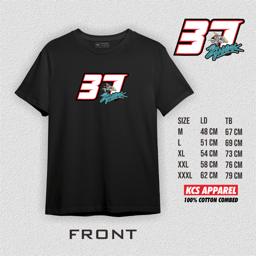 Pedro acosta 37 the shark motogp เสื้อยืดเครื่องแต่งกาย kcs ผ้าฝ้ายพรีเมี่ยม