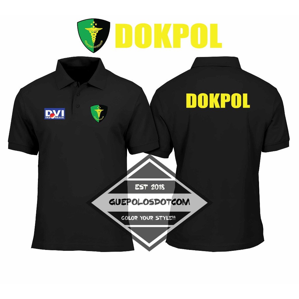 DVI DOPOL COLLAR POLOSHIRT - เสื้อคอปกหมอตํารวจอินโด/หมอ - COOL DVI DOPOL - GUEPOLOS