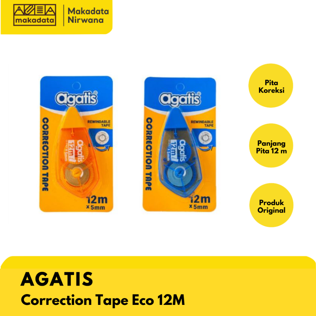 AGATIS CORRECTION TAPE / กระดาษ STIPO ECO CT-12-BC01 (1 ชิ้น)