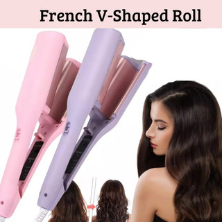 New Product !! French V-Shaped Roll Catokan Pengeriting Rambut Keramik 32mm Catokan Keriting Style