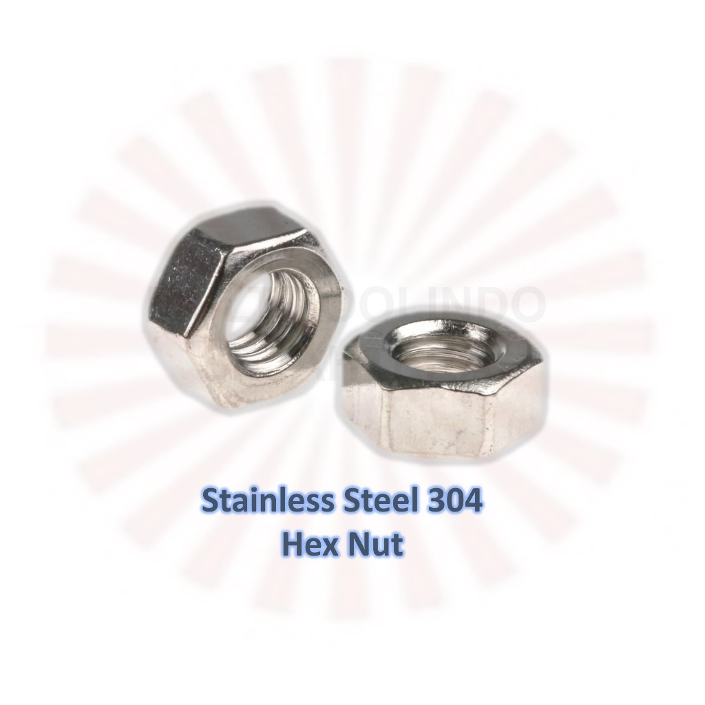 (1000 ชิ้น) SS M6 Hex Nut M6 x 1.0 x k10 สแตนเลส 304