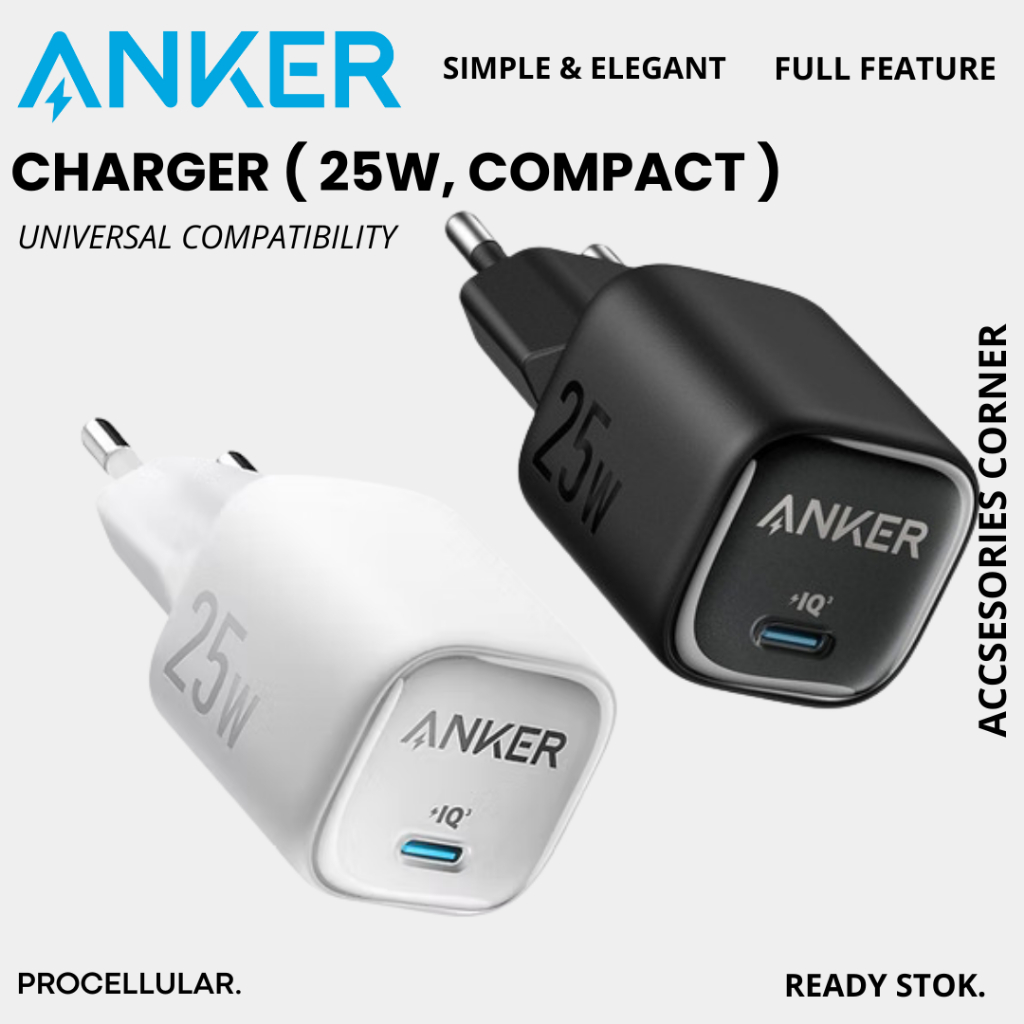 Anker Zolo Adapter 25W Fast Charging Mini Size Compact