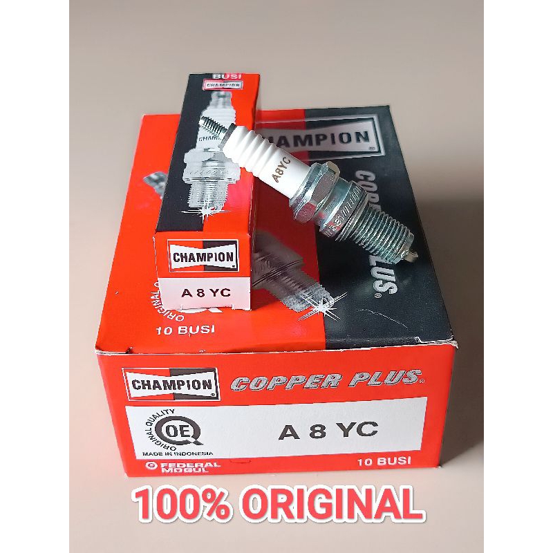 CHAMPION A8YC SPARK PLUG ของแท้ 100% MOTORCYCLE GL PRO MAX MEGA PRO TIGER NEOTECH CB SCORPIO
