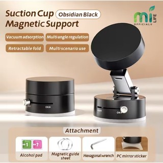 MILIFE Magnetic Phone Holder Vacuum Suction Foldable Car Mobil Rumah Mount Magnetic Holder