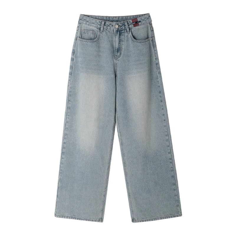 OFFICIAL Real picct Womens Long Highwaist Baggy Jeans Korean Style Vogue Pants Simple