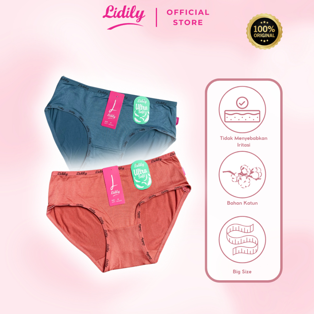 KATUN Lidily - [3 ชิ้น] ชุดชั้นในนุ่มพิเศษ YN248 / DD15233 | เอวสูงผ้าฝ้ายนุ่มพิเศษ Cd | ชุดชั้นในสต
