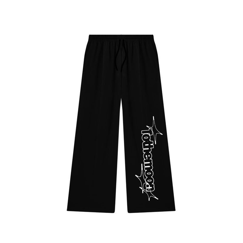 Tothemoon - กางเกงวอร์ม Threestar Baggy สีดํา