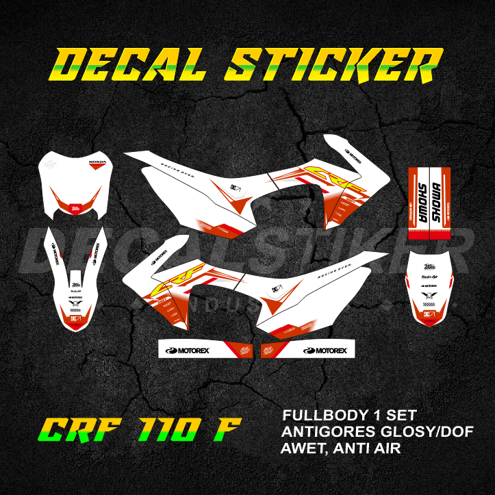STABILO UNGU MERAH HIJAU DECAL STICKER CRF 110 FULLBODY (012) DECAL STICKER MINIMOTO 110F F MINITRAI