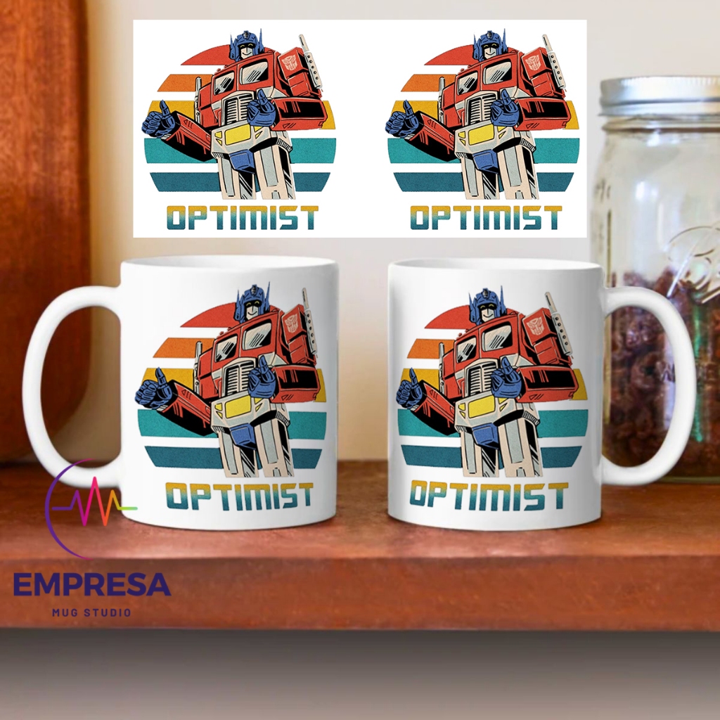 หุ่นยนต์หม้อแปลง Optimus Prime Silo Megatron Angry Vote Arcee Silo แก้วกาแฟเซรามิก