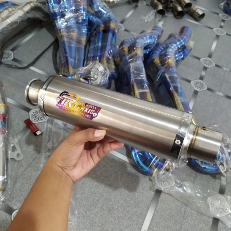 ท่อไอเสียเปิดกระป๋องเดิมแกน T ในรถจักรยานยนต์สากล 51 มม - รูปที่ 2