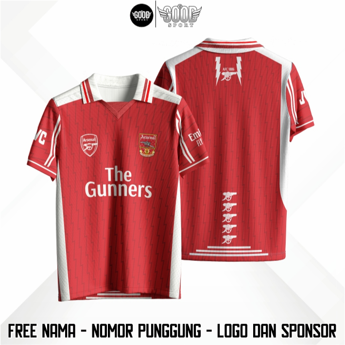 Arsenal Retro Jersey / Arsenal Vintage Jersey / เสื้อฟุตบอลอาร์เซนอล / เสื้ออาร์เซนอล