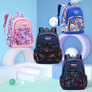 OLMO - Tas Ransel Sekolah Anak Laki-laki Perempuan SD SMP SMA Anti Air Waterproof/Tas Ransel Anak Sekolah IMPORT Spark Happy Original ZM Baby Motif Dino Bahan Premium