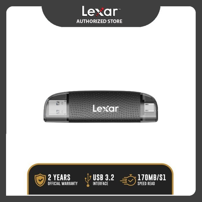 Lexar USB 3.2 Card Reader Dual Slot USB A/Type C สําหรับการ์ดหน่วยความจํา SD Card MicroSD SDXC Micro