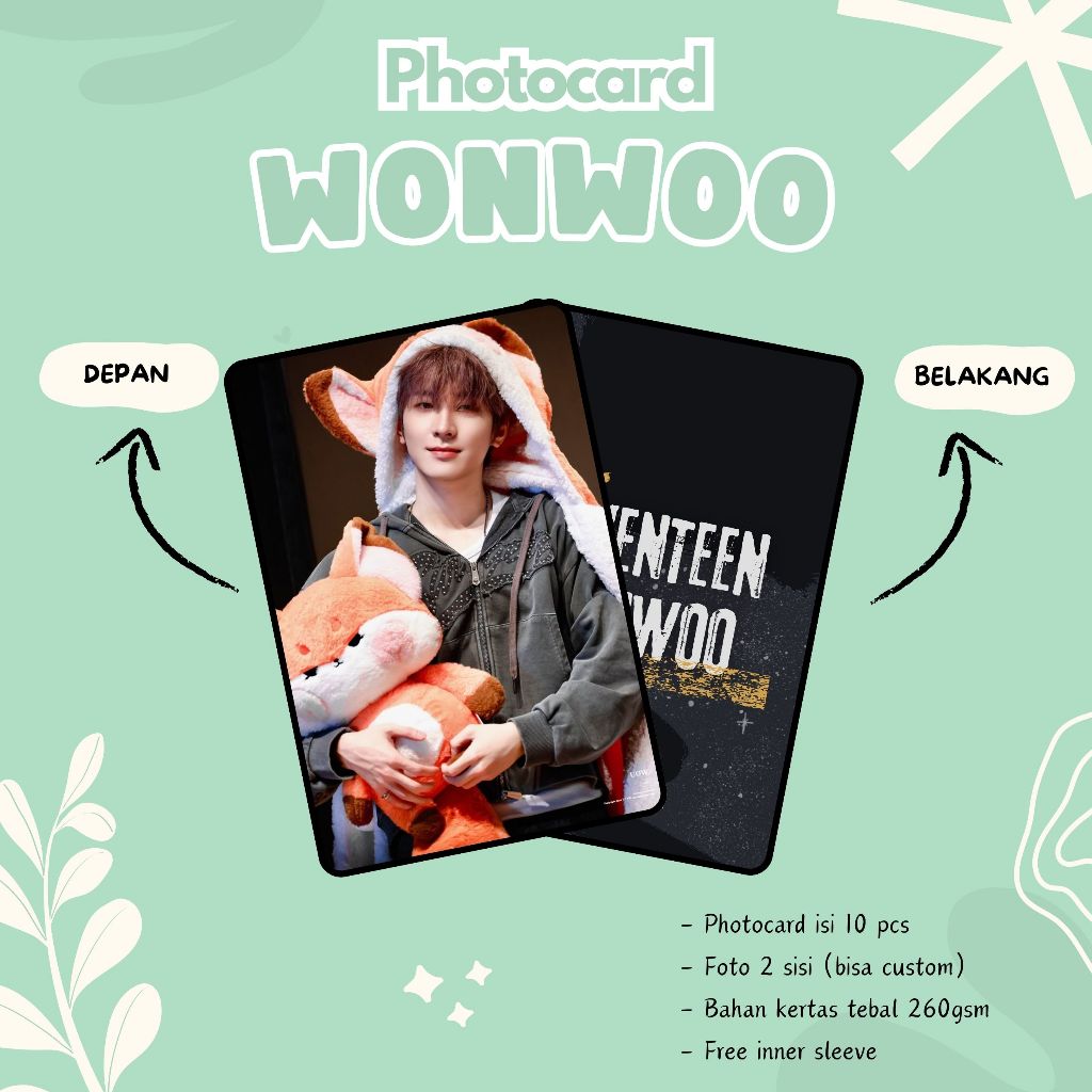 (10 ชิ้น) SEVENTEEN WONWOO PHOTOCARD