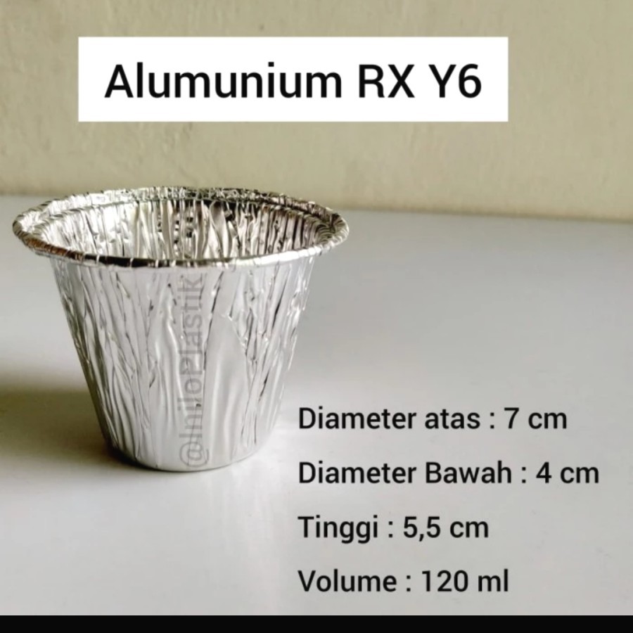 ถ้วยอลูมิเนียมฟอยล์ RX Y6 ไม่มีฝาปิด / ซุปซูปา / มัฟฟินเค้ก ALUTRAY RX-Y6 90ML