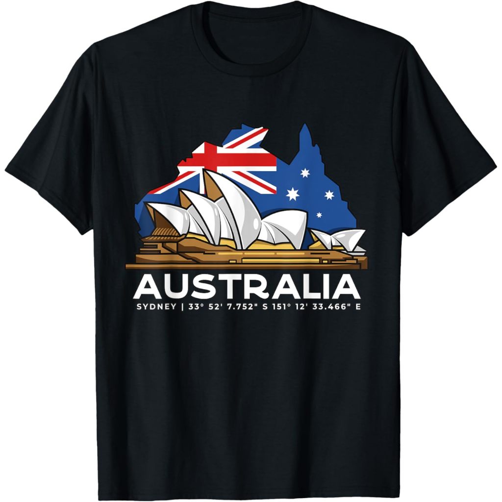 Pride Australia Flag ของที่ระลึกของขวัญและเสื้อผ้าผู้ชายสีดําขนาดเล็กออสเตรเลียซิดนีย์ GPS ข้าราชการ