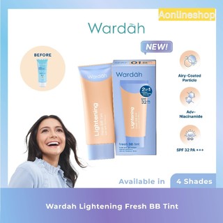 AS NEW Wardah Lightening Fresh BB Tint 15ml Alas Bedak Cream SPF 32 PA+++