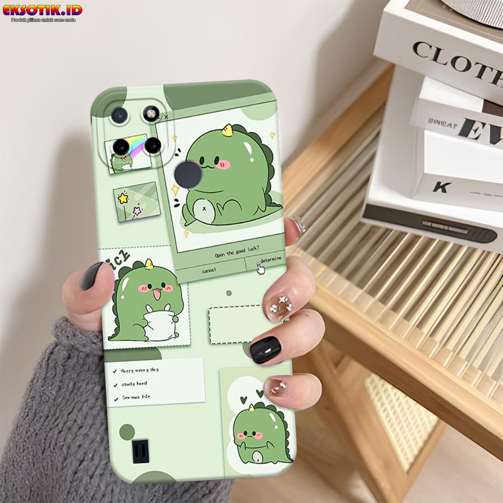 เคส HP REALME C21Y C25Y - Eksotik.id - REALME C21Y C25Y Casing - CUTE DINO Case - โทรศัพท์มือถือ Ski